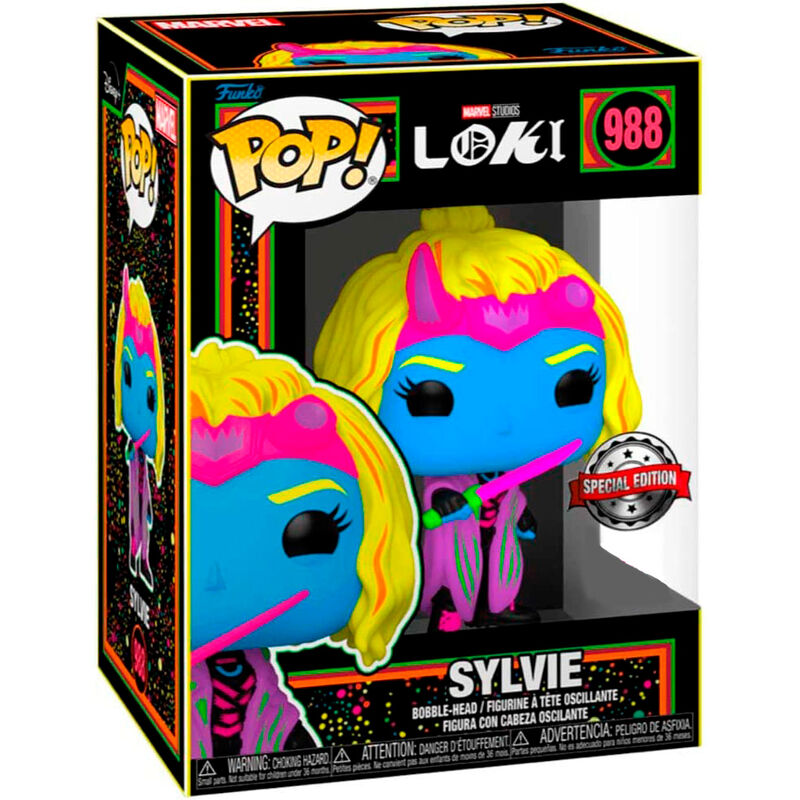 Figura Funko POP! Loki Silvye Black Light con colores fluorescentes - 2