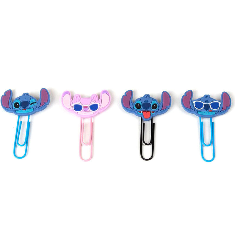 Set de cuatro clips decorados de Stitch Disney en blister - 2