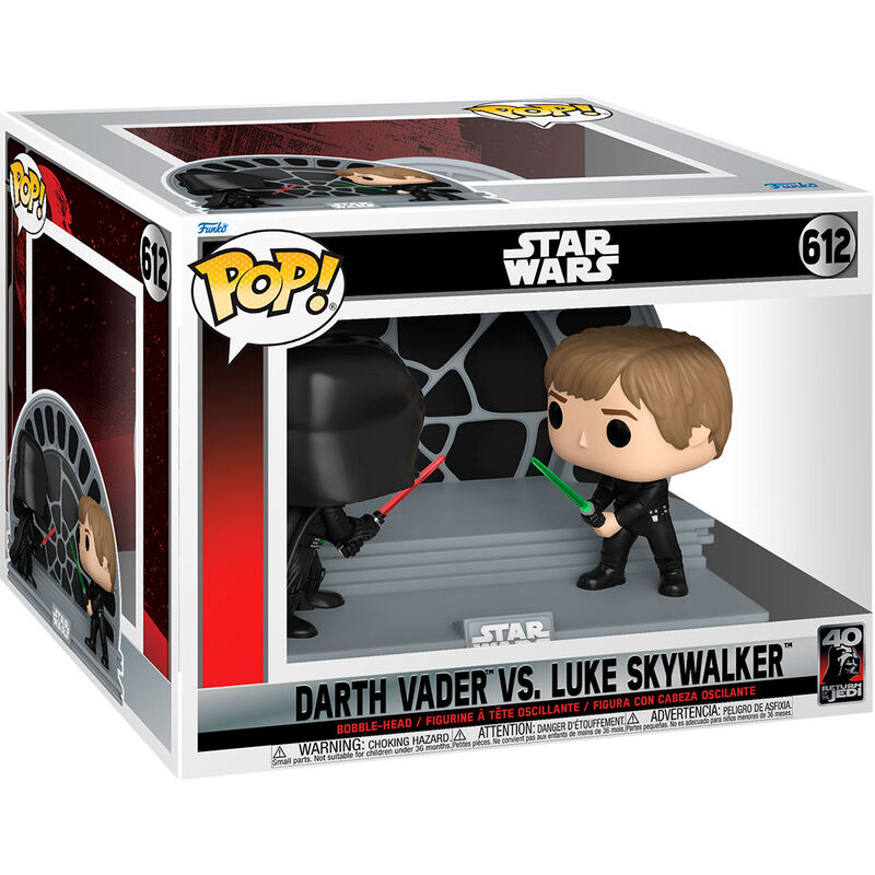 Figura FUNKO POP! Star Wars con Darth Vader y Luke Skywalker enfrentados - 2