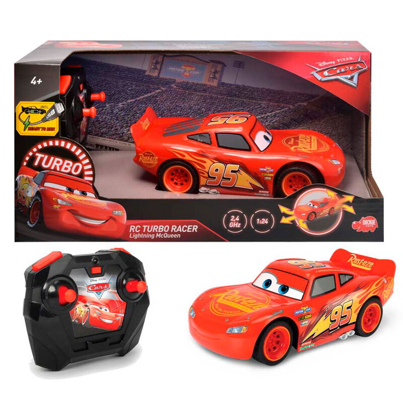 Coche teledirigido rojo de Rayo McQueen Cars con mando