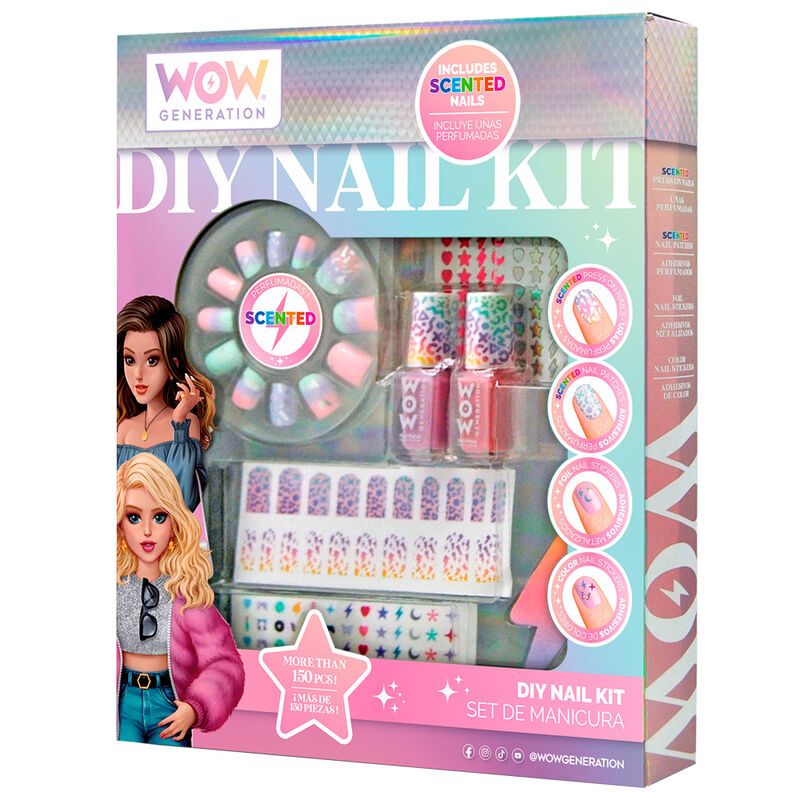 Set de manicura perfumada Wow Generation con uñas postizas, pintauñas y pegatinas - 3