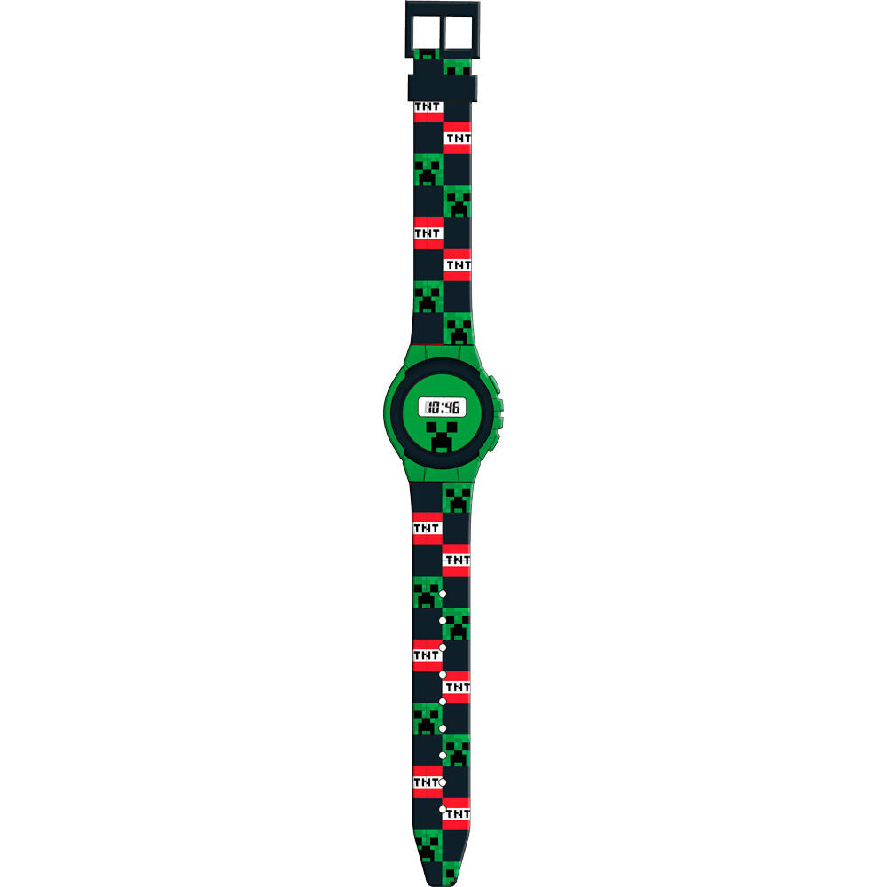 Reloj digital Minecraft verde con Creeper y estampado TNT - 2
