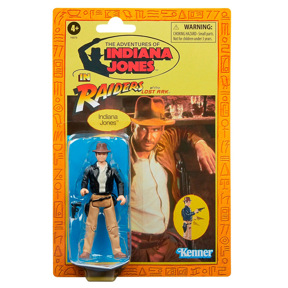 Figura articulada de Indiana Jones de 9 cm con sombrero, pistola y látigo - 2