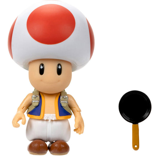 Figura de Toad de Super Mario Bros. Movie de 13 cm con sartén - 2