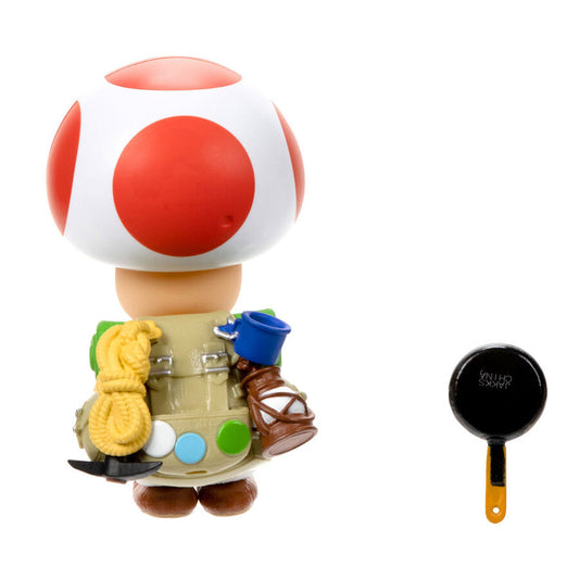 Figura de Toad de Super Mario Bros. Movie de 13 cm con sartén - 3