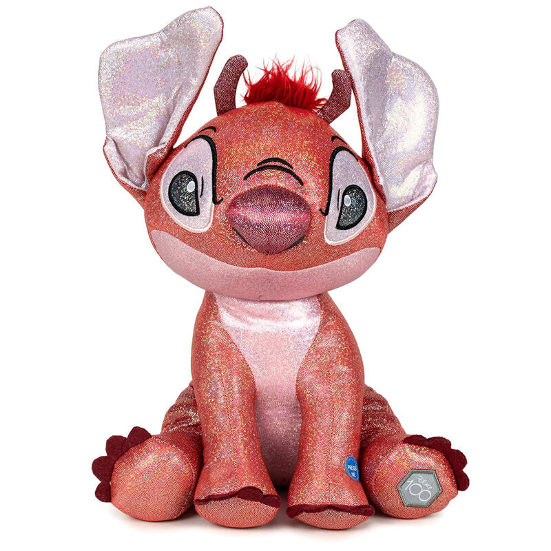 Peluche Leroy Stitch Glitter de Disney con diseño del 100 Aniversario