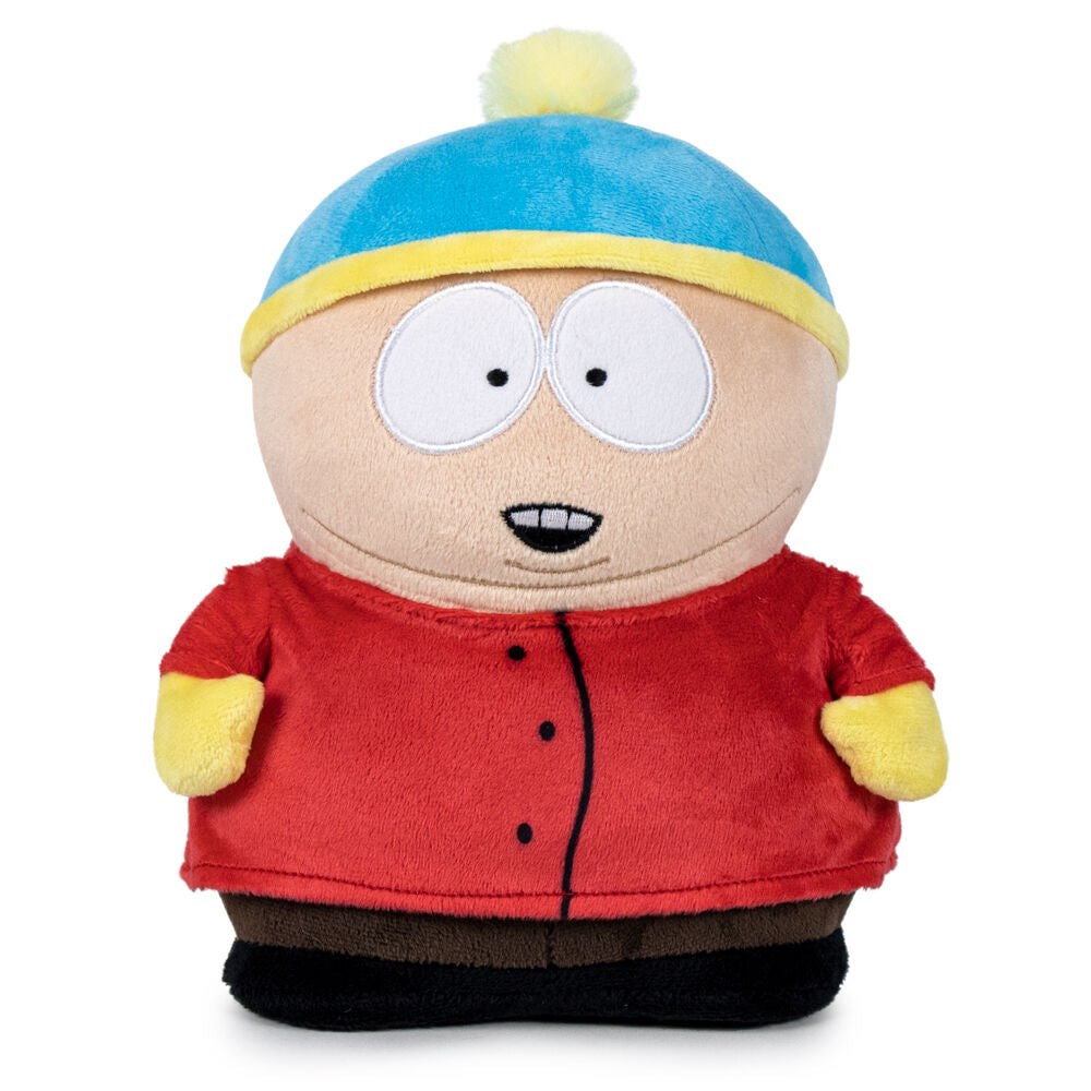 Peluche de Cartman de South Park con gorra azul y chaqueta roja