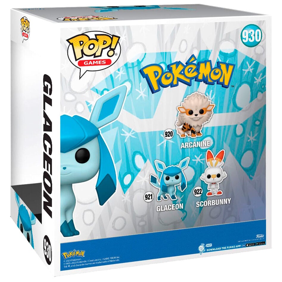 Figura Funko POP! Pokémon Glaceon de 25 cm en caja con ventana - 3