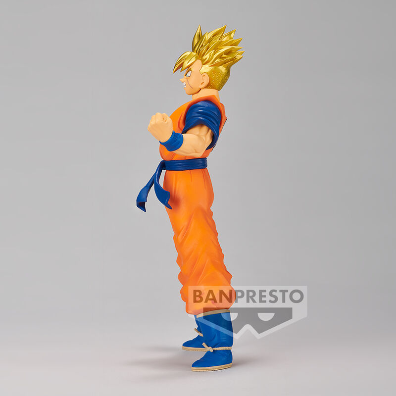 Figura Banpresto de Gohan Blood of Saiyans con uniforme naranja y azul - 4
