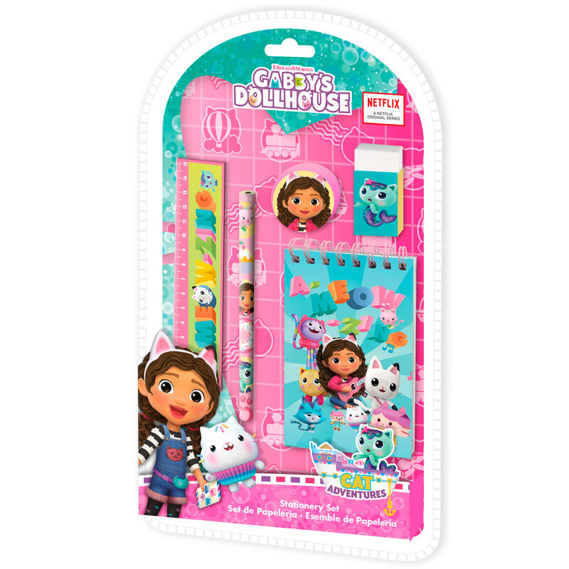 Set de papelería de La Casa de Muñecas de Gabby de 5 piezas