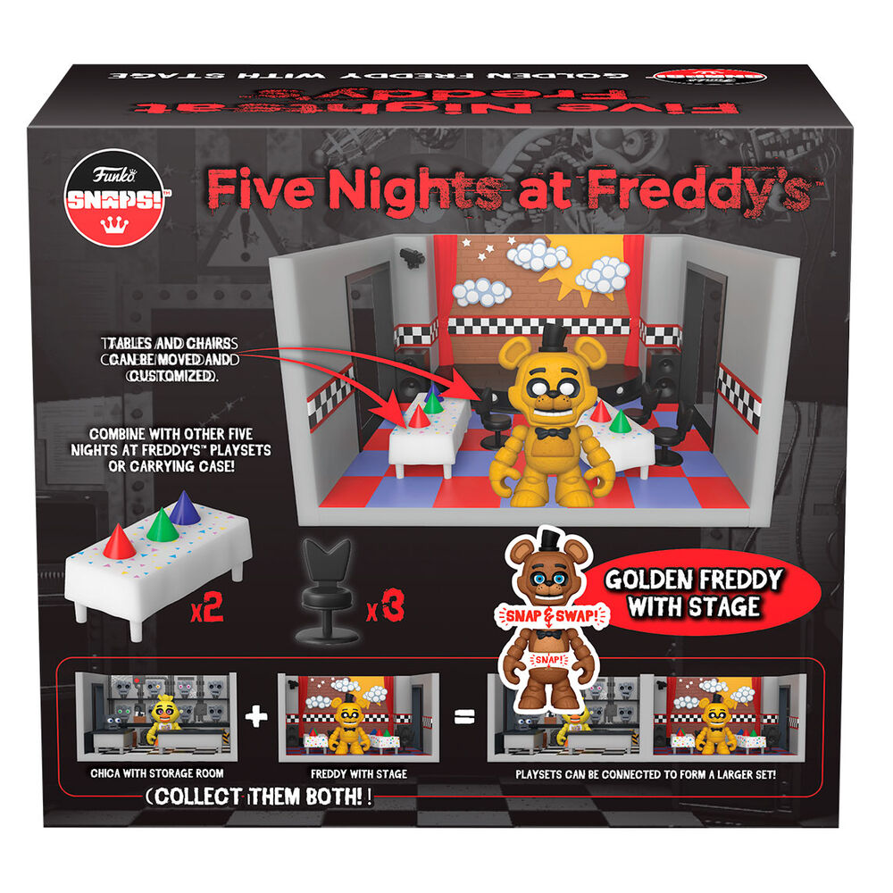 Playset FUNKO Snaps! de Golden Freddy con escenario de Five Nights at Freddy’s - 5
