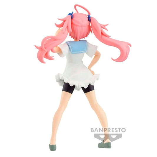 Figura de Milim Nava con vestido blanco y pelo rosa - 3