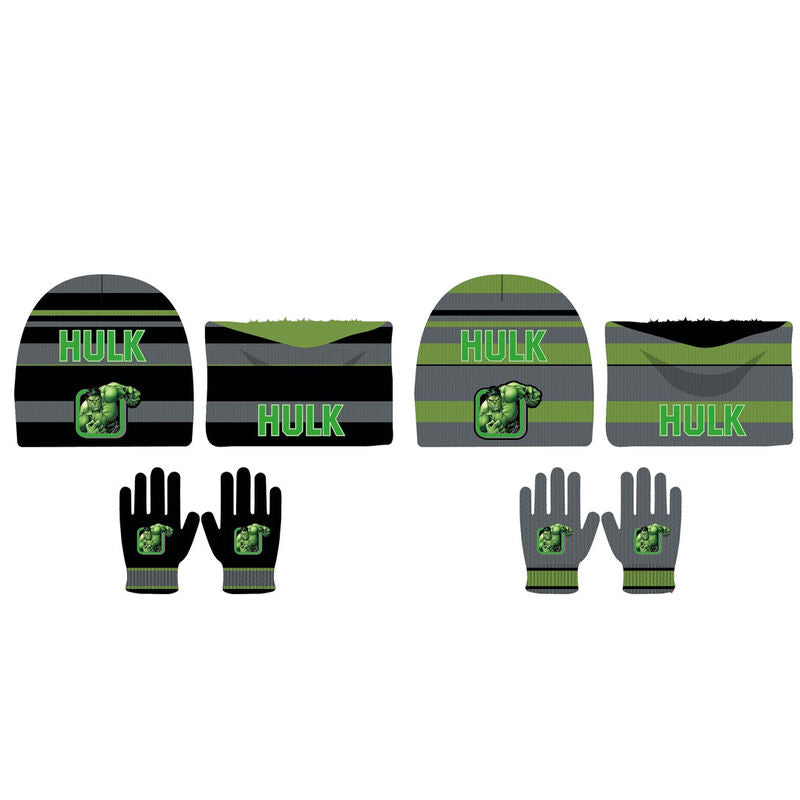 Set infantil de gorro y guantes Hulk Marvel con diseños surtidos