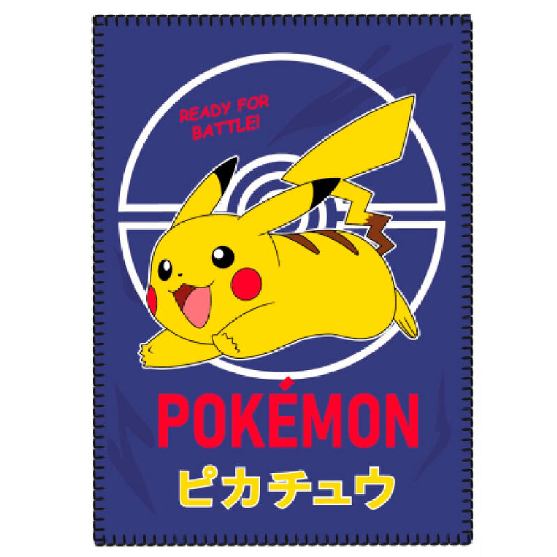 Manta polar Pokémon azul con Pikachu de 100 x 140 cm