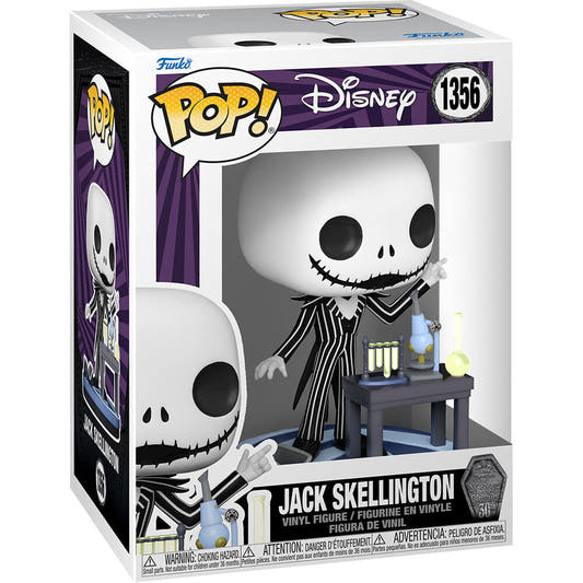 Figura Funko POP! de Jack Skellington junto a una mesa de laboratorio - 2