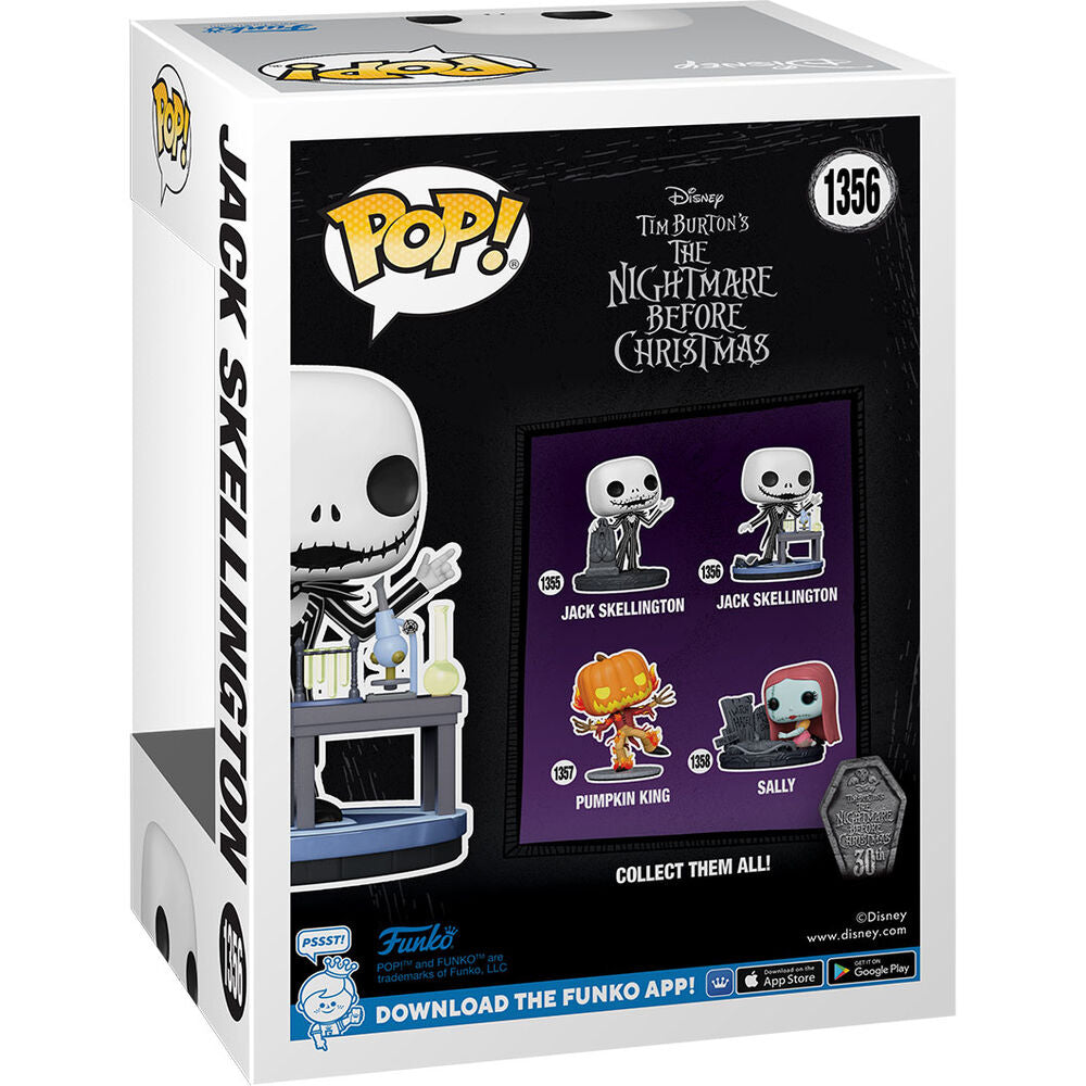 Figura Funko POP! de Jack Skellington junto a una mesa de laboratorio - 3