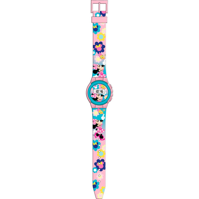 Reloj digital rosa de Minnie Disney con correa estampada - 2