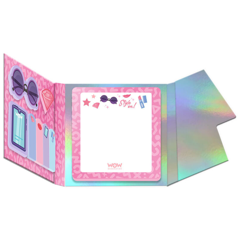 Cuaderno de notas adhesivas WOW GENERATION con diseño pastel e iridiscente - 7