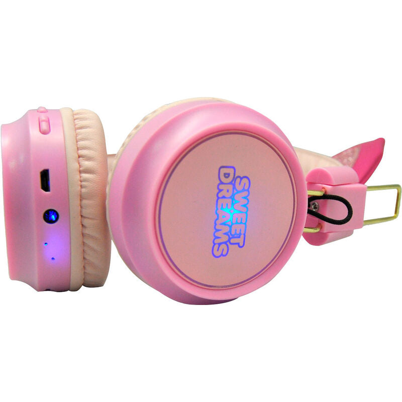 Auriculares Bluetooth rosas con diseño de unicornio Sweet Dreams - 4