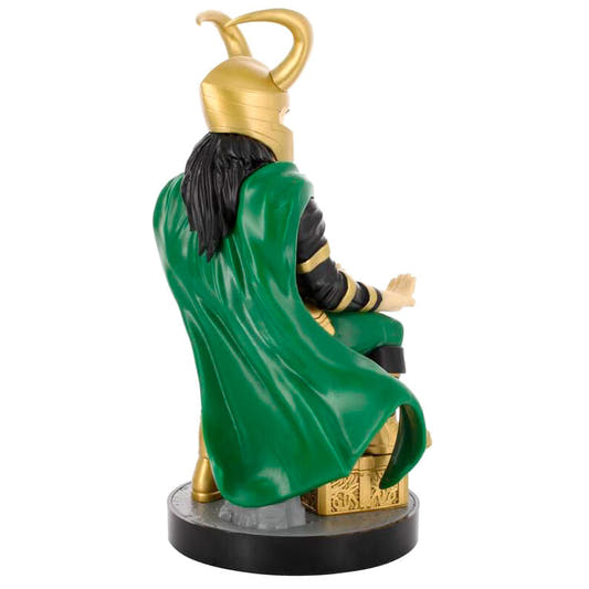 Soporte Cable Guy de Loki Marvel con armadura dorada y capa verde - 7