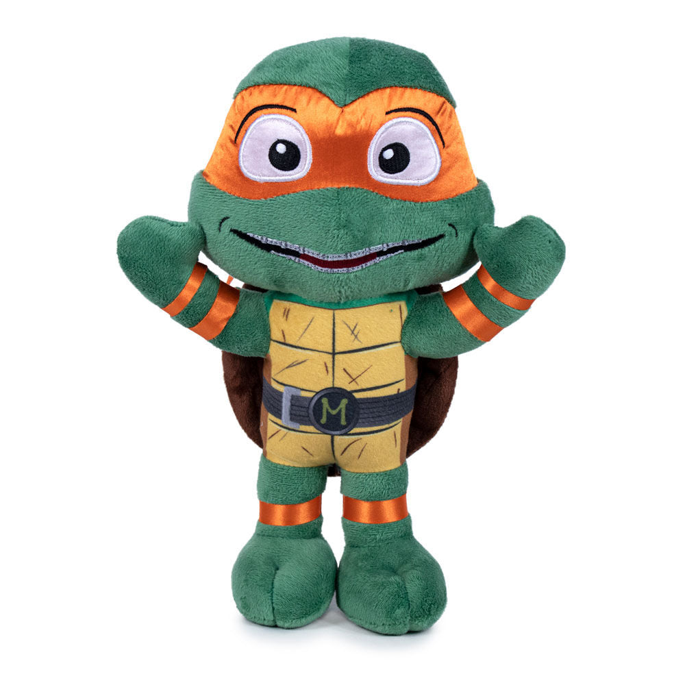 Peluche de Michelangelo de Tortugas Ninja con antifaz naranja