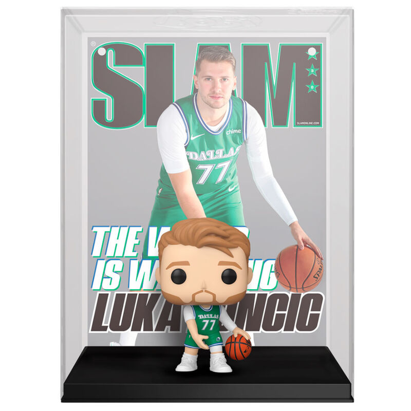Figura FUNKO POP Cover Slam de Luka Doncic con uniforme de Dallas y balón de baloncesto - 2