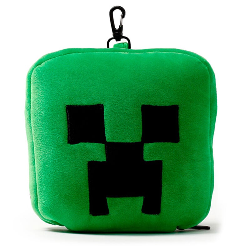 Almohada de viaje verde Creeper Minecraft con antifaz - 4