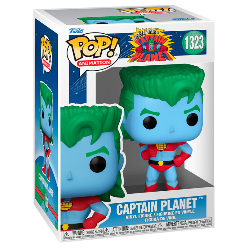 Figura Funko POP! de Capitán Planeta con traje rojo y azul - 2