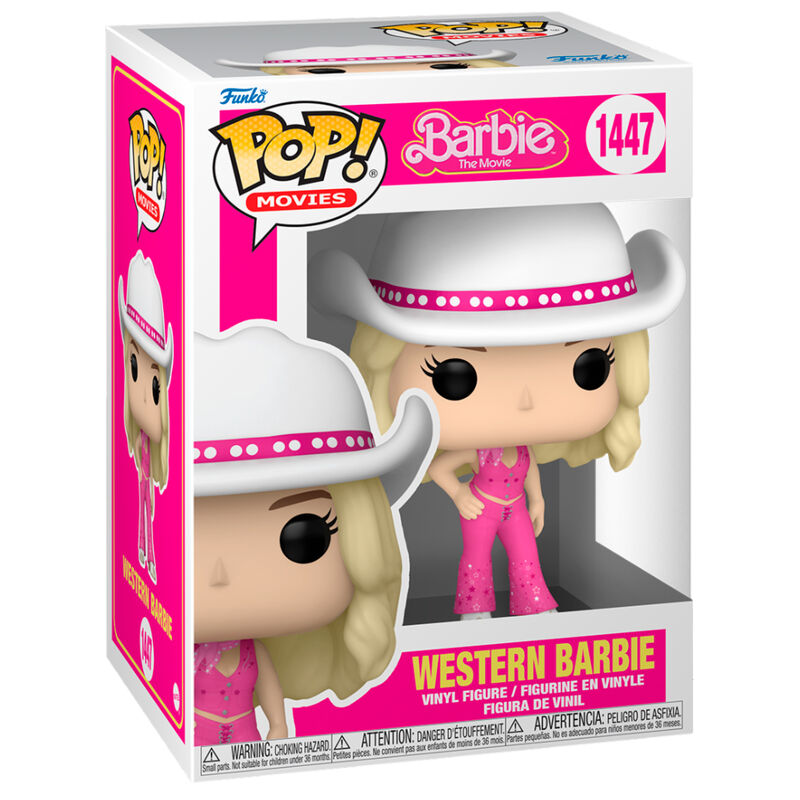 Figura Funko POP Barbie Western Barbie con sombrero vaquero blanco y conjunto rosa - 2