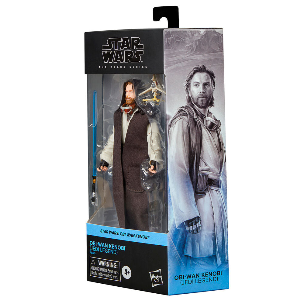 Figura articulada de Obi-Wan Kenobi Star Wars con capa y sable de luz azul - 9