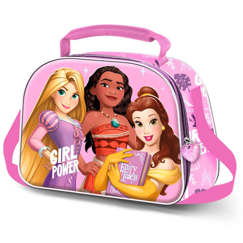 Bolsa portameriendas 3D rosa de Princesas Disney