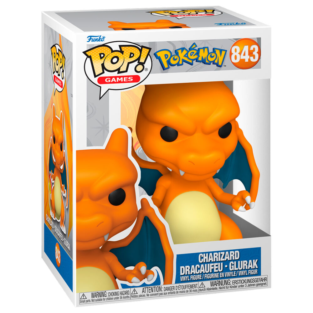 Figura Funko POP! de Charizard naranja con alas y llama en la cola - 2