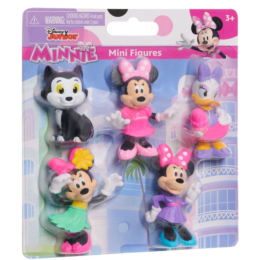 Blíster Disney Mini Figures con cinco figuras de Minnie, Daisy y un personaje felino - 2