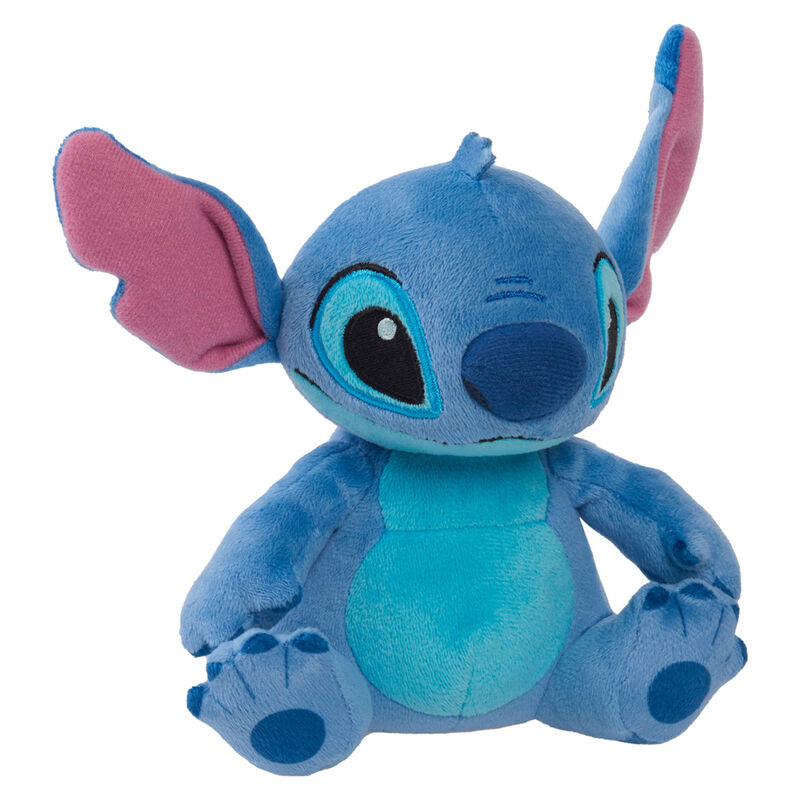Peluche Stitch Disney azul de 15 cm con orejas rosas - 3