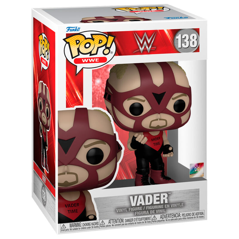 Figura Funko POP WWE Vader con máscara roja y traje rojo y negro - 2