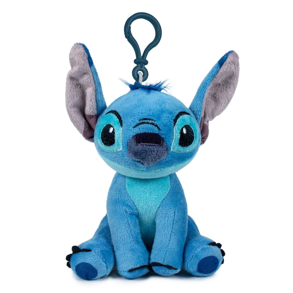 Llavero de peluche Stitch Disney azul con clip
