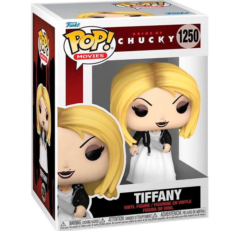 Figura Funko POP de Tiffany, la Novia de Chucky, con vestido blanco y cuchillo - 2
