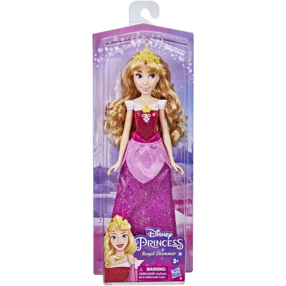 Muñeca Aurora de La Bella Durmiente con vestido rosa y tiara dorada - 6