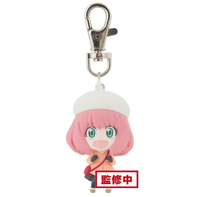 Llavero chibi de Anya Forger de SPY X FAMILY con gorro blanco
