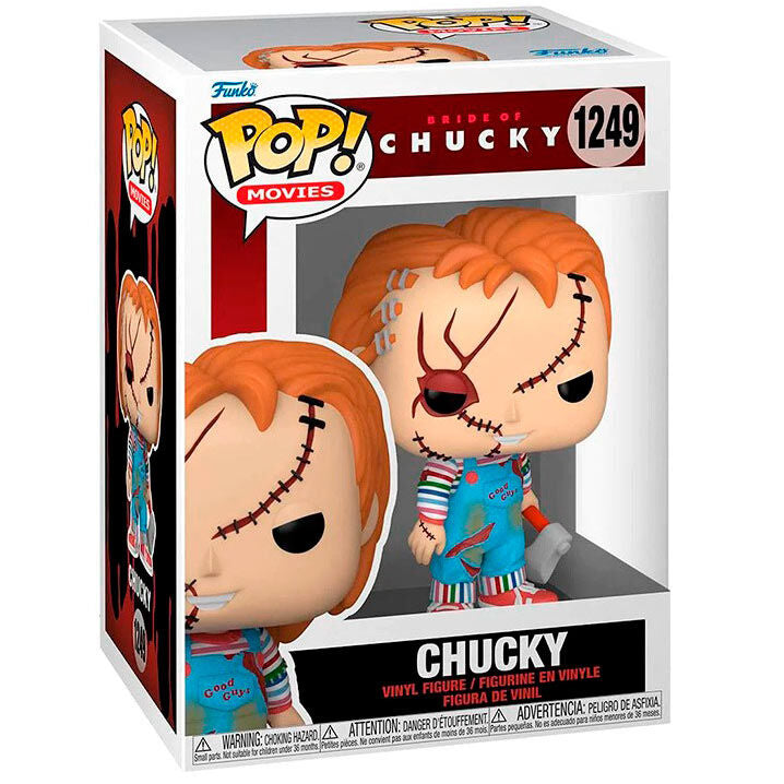 Figura Funko POP! de Chucky con peto azul y hacha - 2