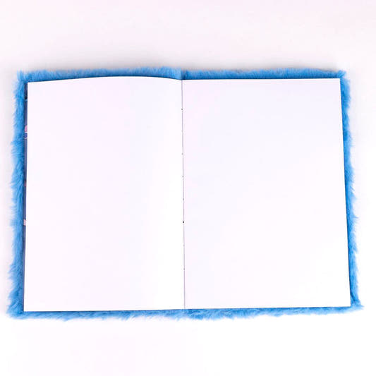Cuaderno A5 azul de Stitch Disney con cubierta de textura peluda - 4