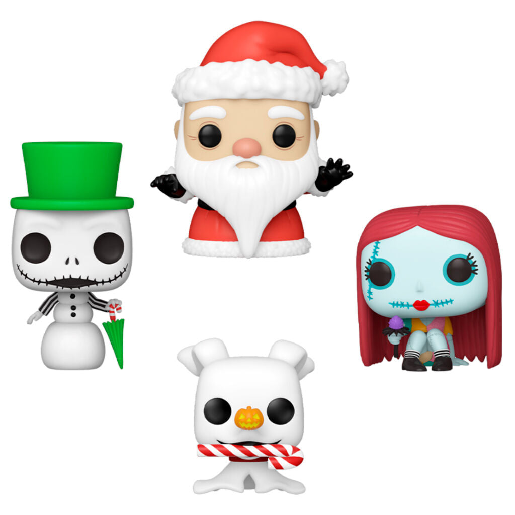 Set FUNKO Pocket POP de Pesadilla Antes de Navidad con cuatro figuras en árbol navideño - 2