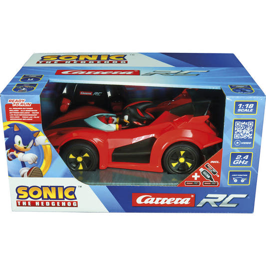 Coche teledirigido CARRERA Team Dark Shadow de Sonic en rojo y negro - 11