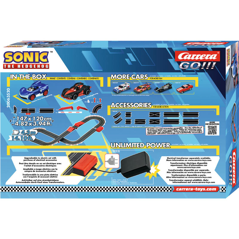Circuito Carrera GO!!! de Sonic y Shadow con dos coches y rampa de salto - 7