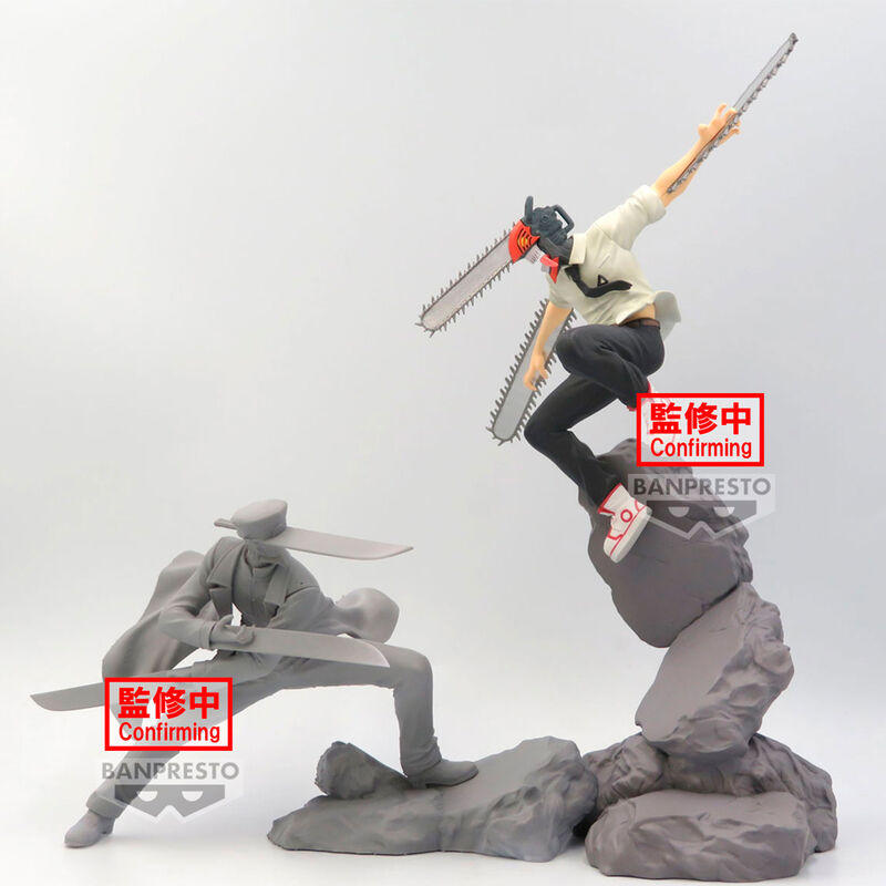 Figura de Katana Man de Chainsaw Man sobre una base rocosa - 3