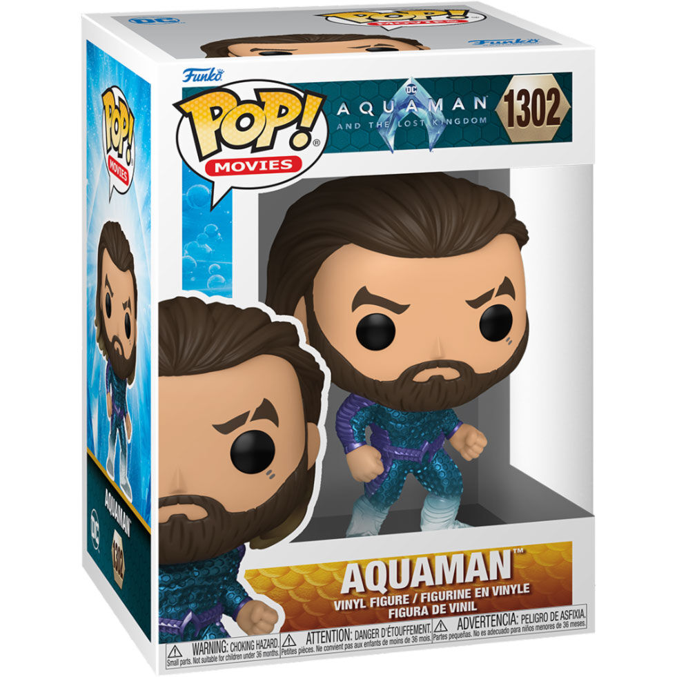 Figura Funko POP! de Aquaman con traje azul y morado - 2
