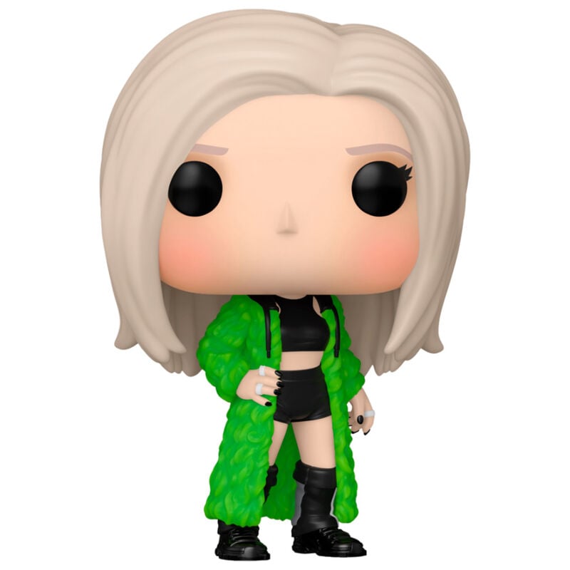 Figura Funko POP! Rocks de Rosé de BLACKPINK con atuendo negro y verde en caja - 2