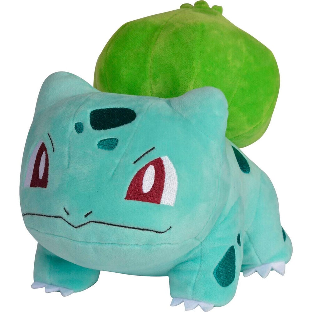 Peluche de Bulbasaur Pokémon verde con la planta sobre el lomo