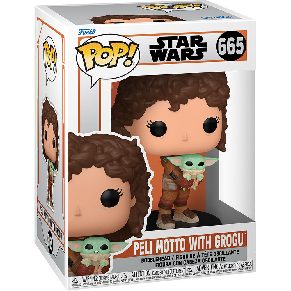 Figura Funko POP! de Peli Motto con Grogu sobre base de Star Wars - 2