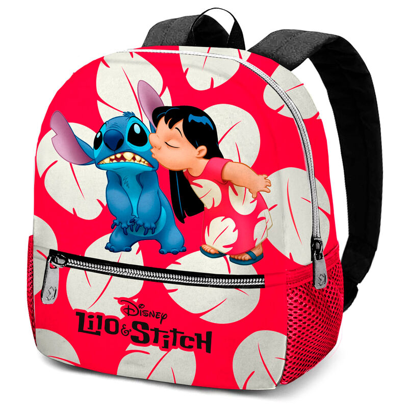 Mochila roja de Stitch y Lilo Disney con bolsillo frontal